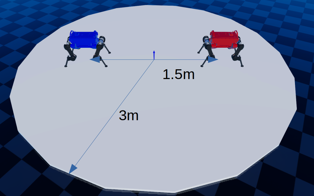 Top-down of the sumo arena